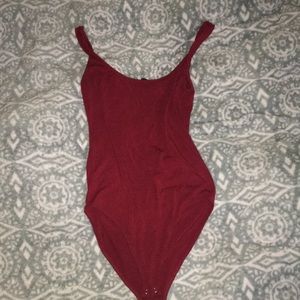 Red tank bodysuit